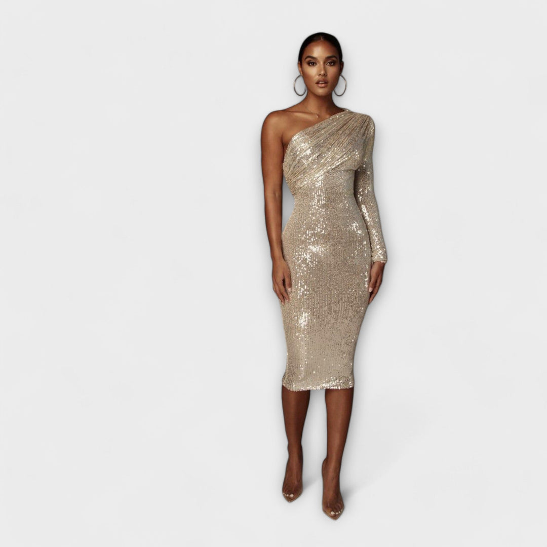 Evening Dress with Wrap Bodice