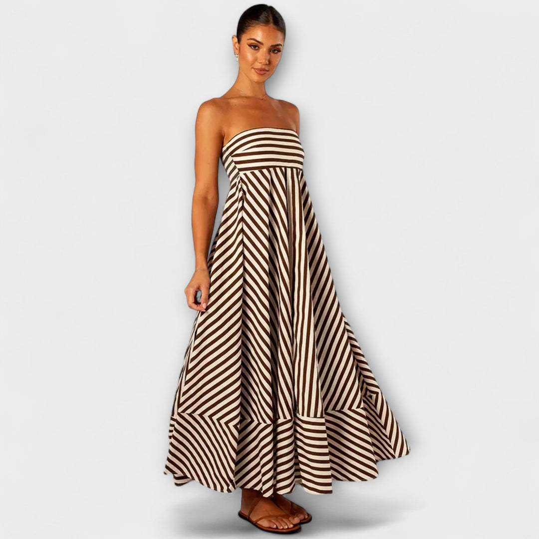 Nocturnal Charm Ruffle Maxi Dress