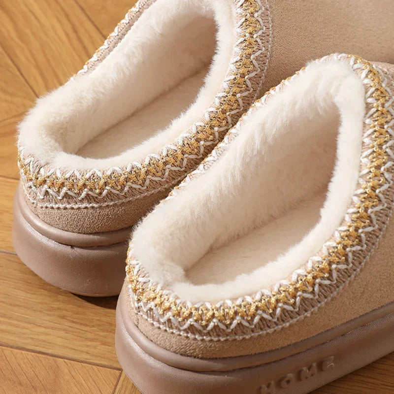 Chloe | Fluffy Platform Slippers