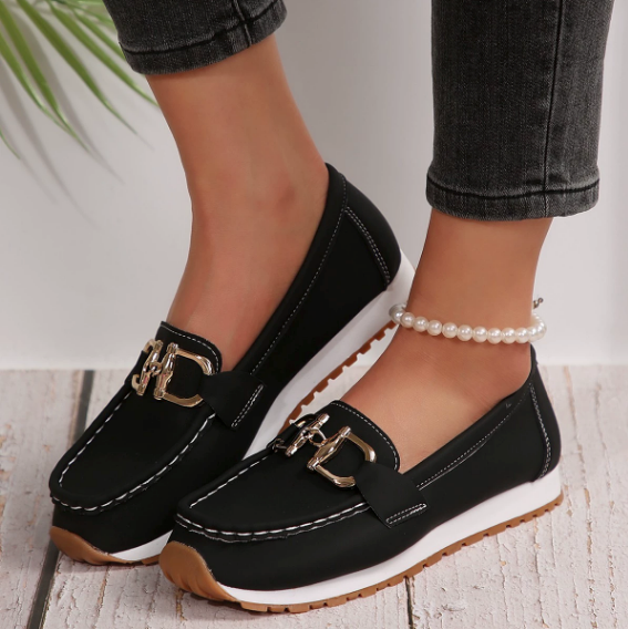 Estelle - Colorful Buckle Loafers