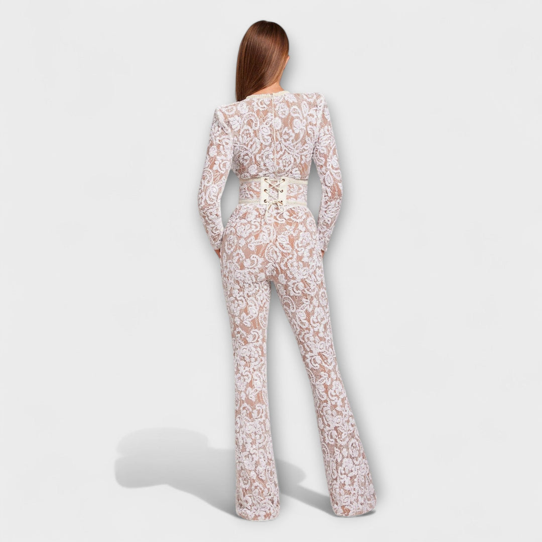 Theresia - Lace Jumpsuit with Corset