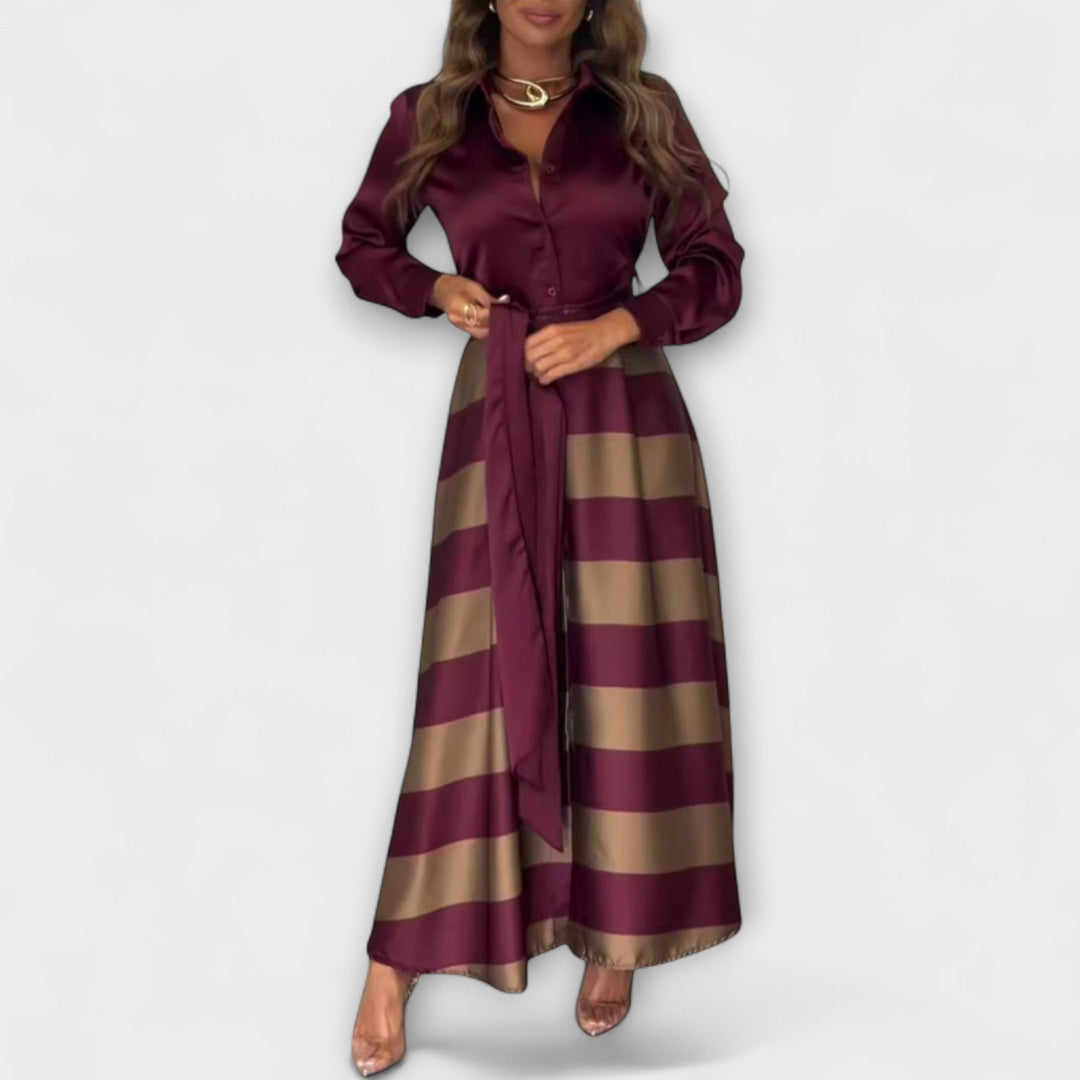 Hedda - Long Shirt Dress with Belt