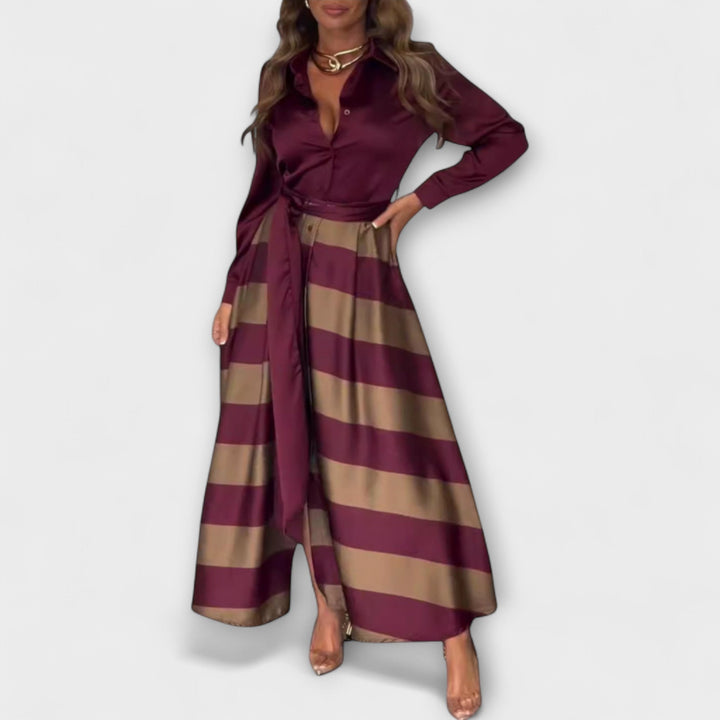 Hedda - Long Shirt Dress with Belt